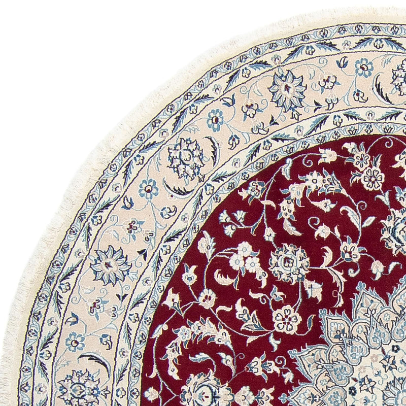 Dywan perski - Nain okrągły  - 250 x 250 cm - ciemna czerwień