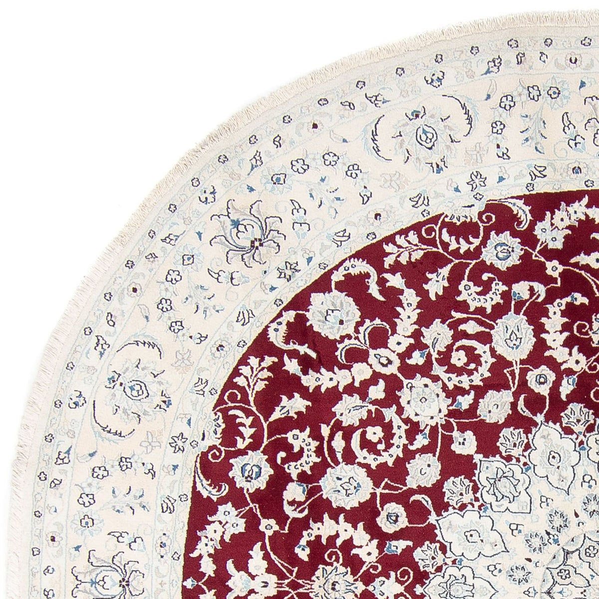 Dywan perski - Nain okrągły  - 300 x 300 cm - ciemna czerwień