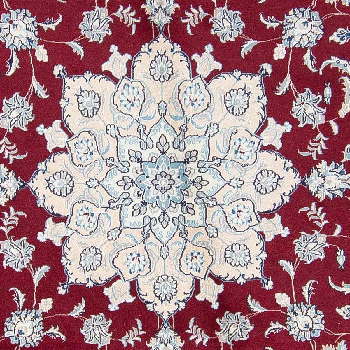 Dywan perski - Nain okrągły  - 300 x 300 cm - ciemna czerwień