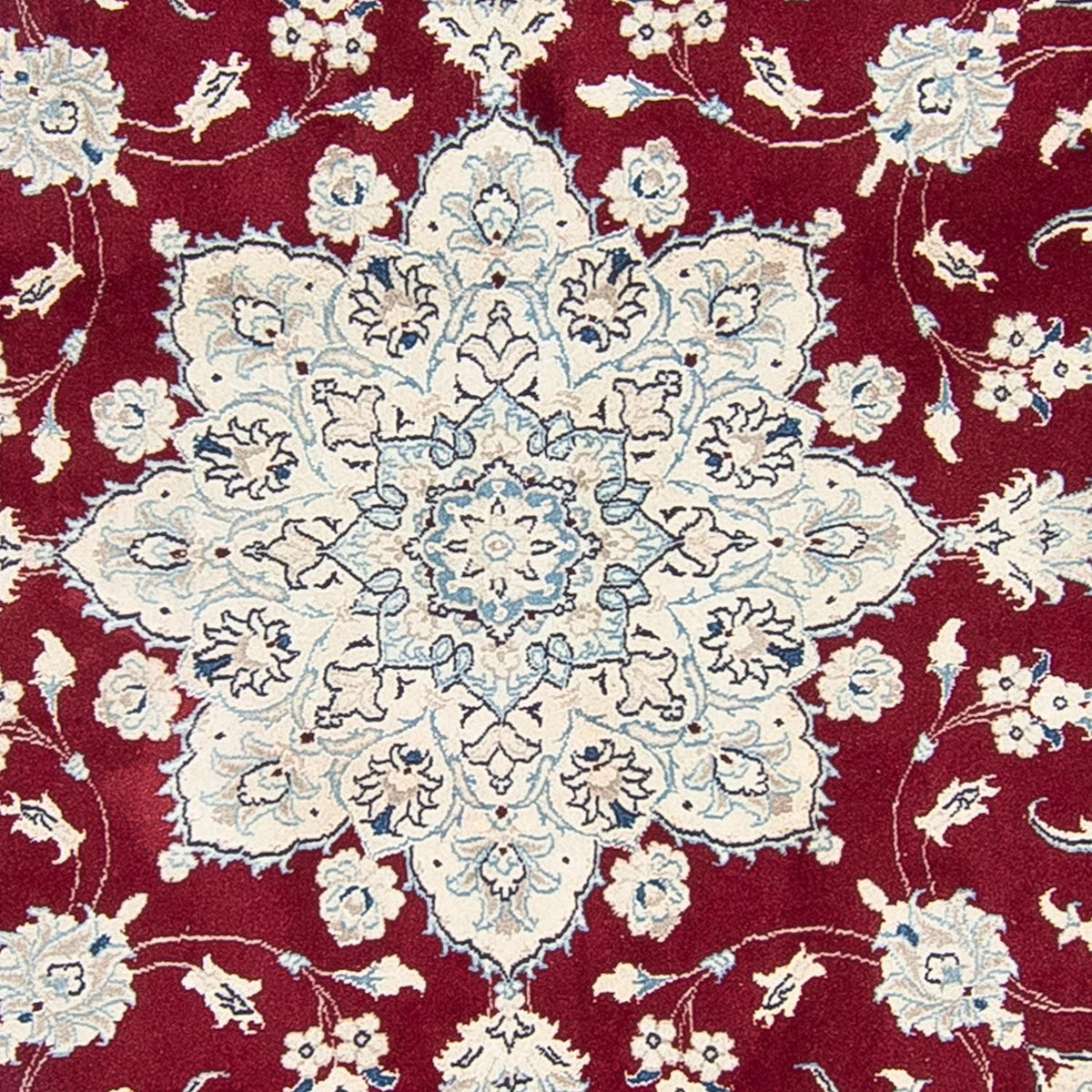 Dywan perski - Nain okrągły  - 250 x 250 cm - ciemna czerwień