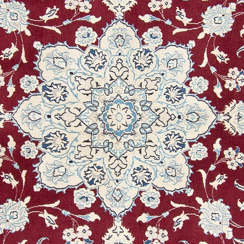 Dywan perski - Nain okrągły  - 245 x 245 cm - ciemna czerwień