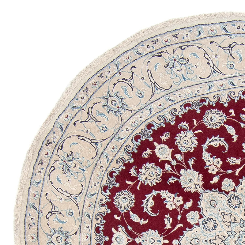 Dywan perski - Nain okrągły  - 250 x 250 cm - ciemna czerwień