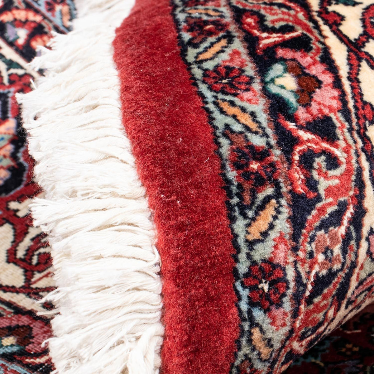 Dywan perski - Bijar okrągły  - 205 x 205 cm - ciemna czerwień