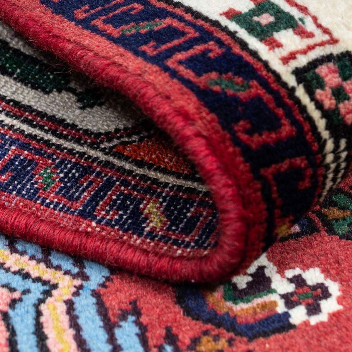 Perski dywan - Nomadyczny - 125 x 80 cm - ciemna czerwień