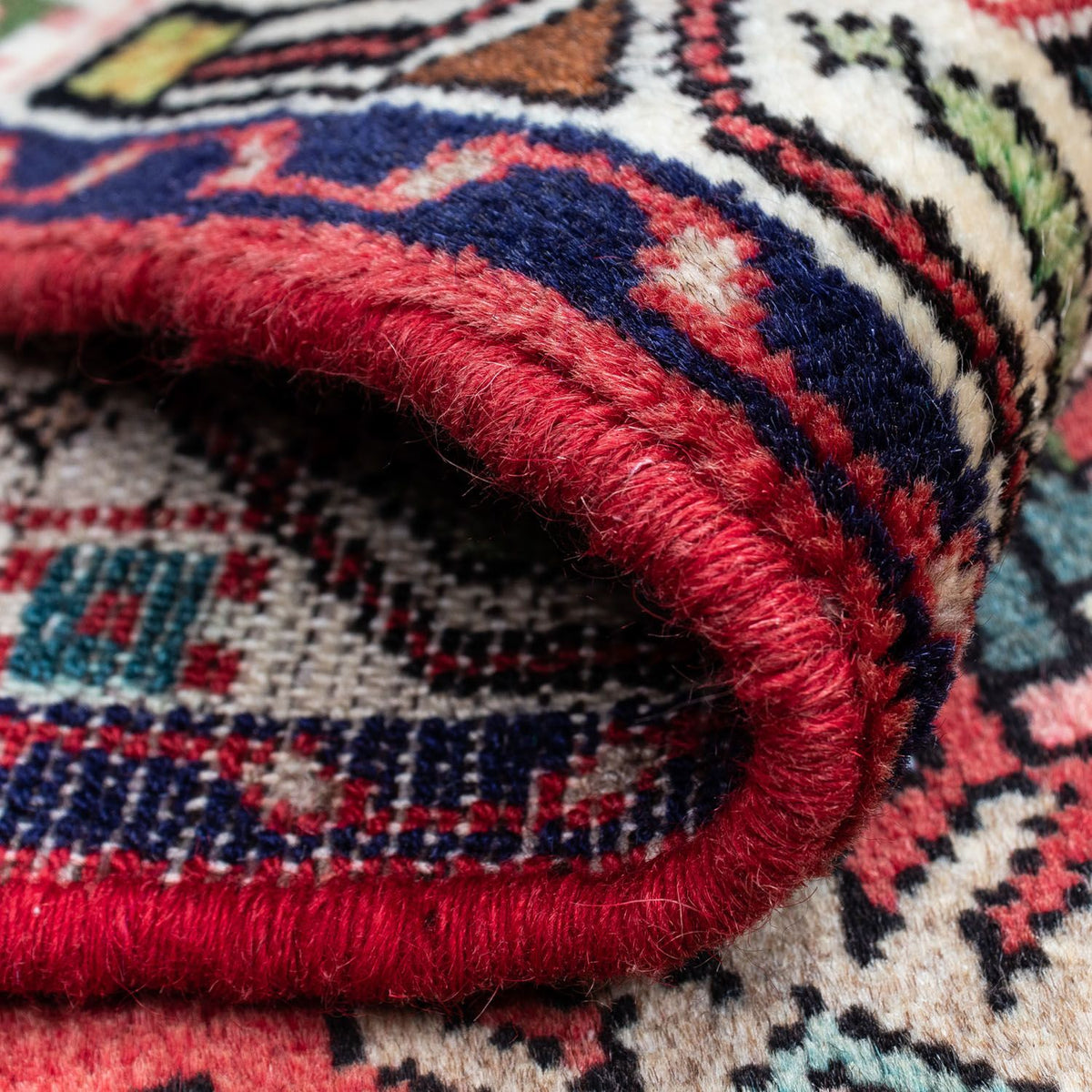 Perski dywan - Nomadyczny - 125 x 80 cm - czerwony