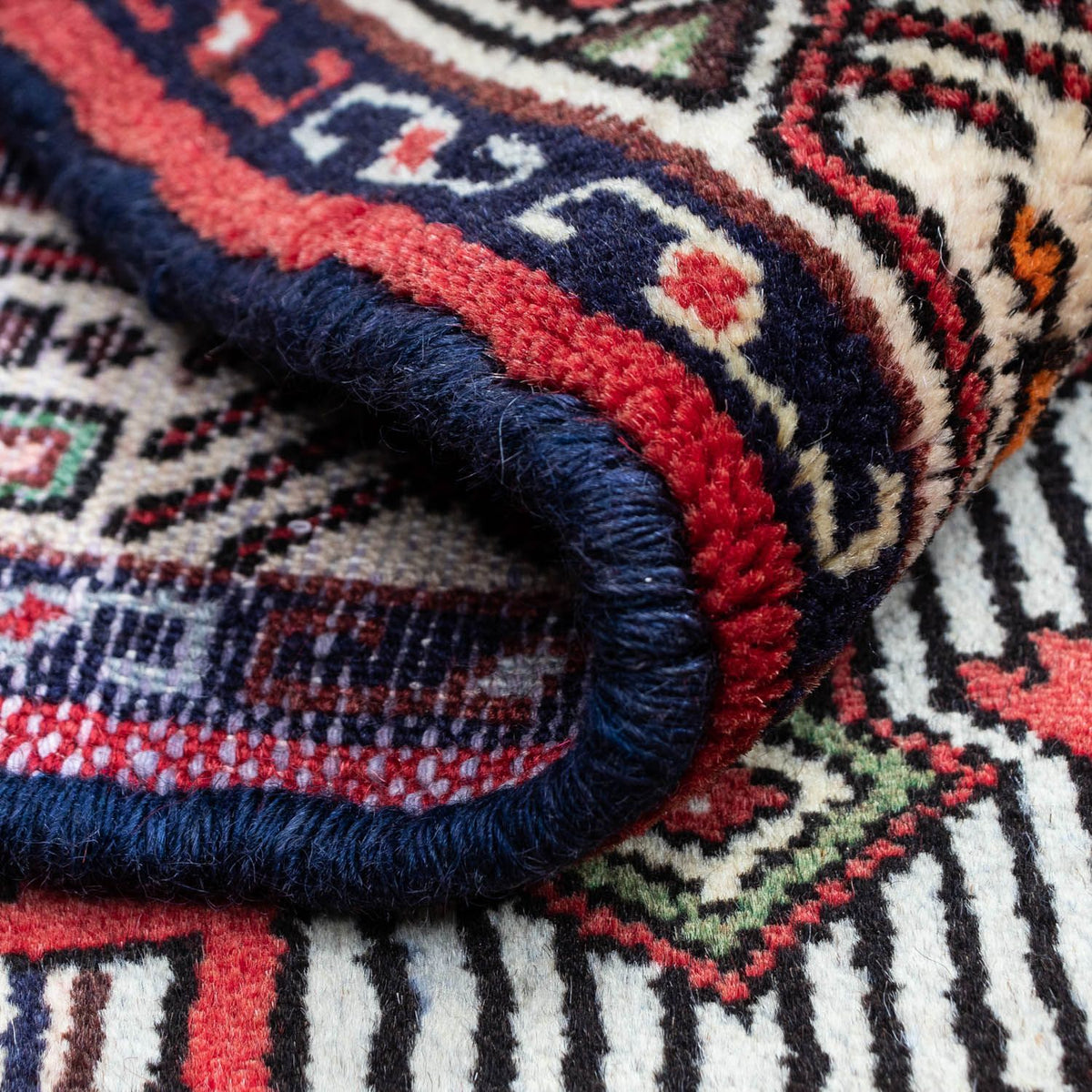 Perski dywan - Nomadyczny - 125 x 80 cm - czerwony