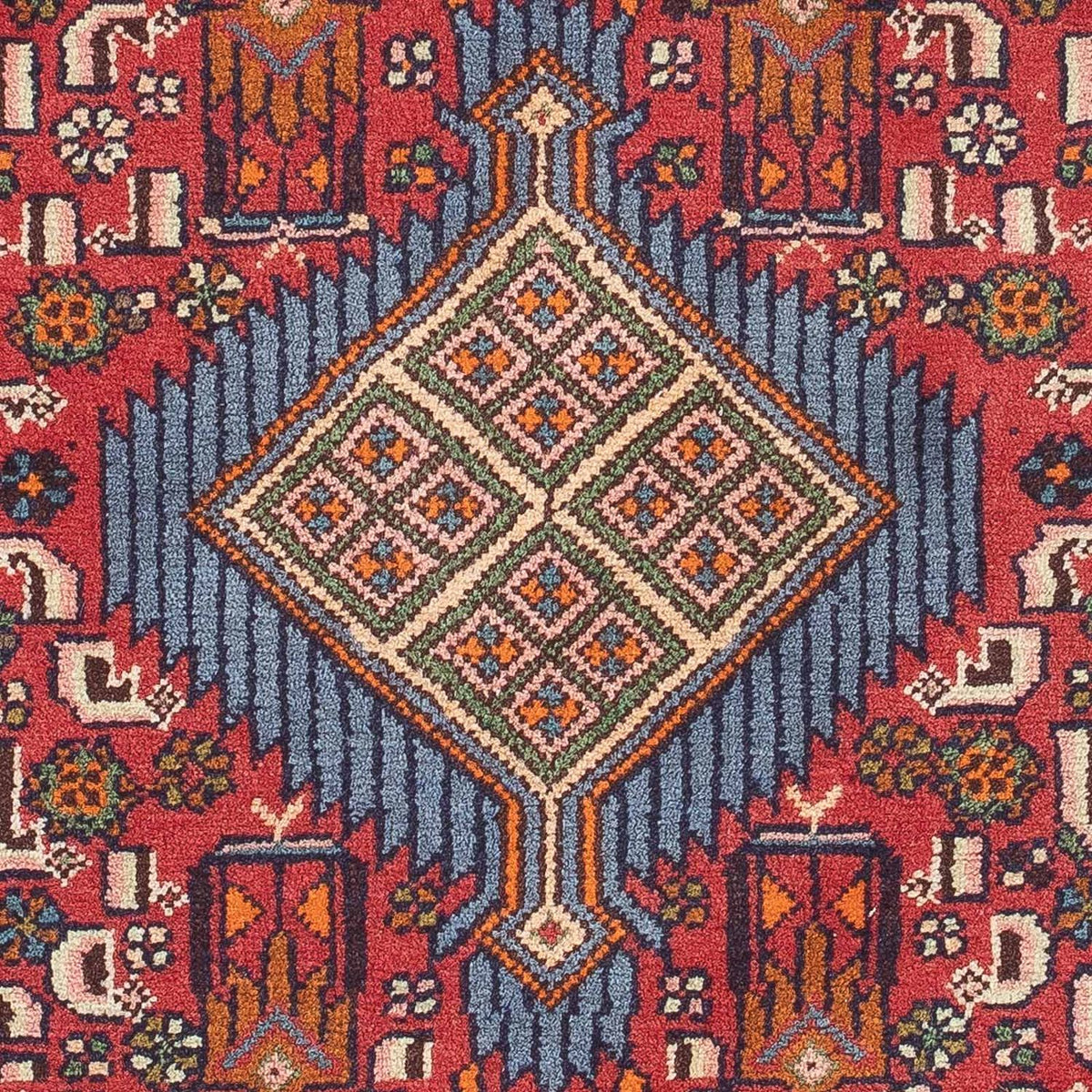 Perski dywan - Nomadyczny - 125 x 80 cm - czerwony