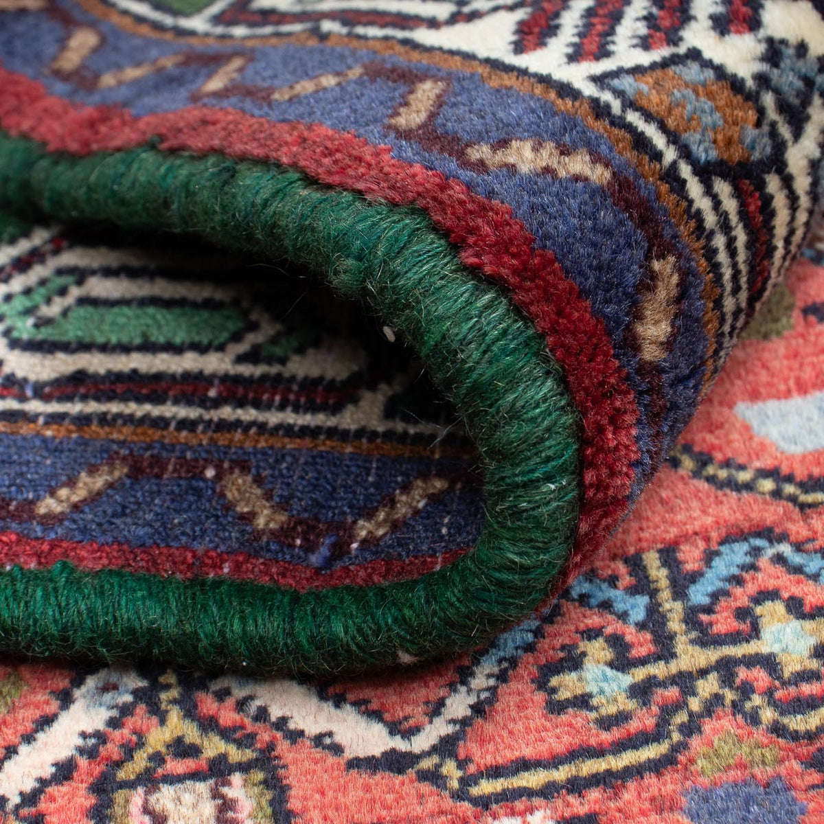 Perski dywan - Nomadyczny - 125 x 80 cm - czerwony