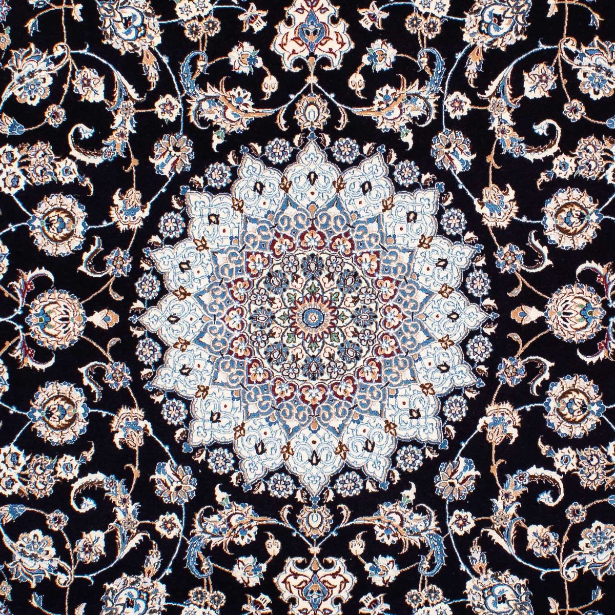 Dywan perski - Nain - Premium - 264 x 177 cm - ciemnoniebieski