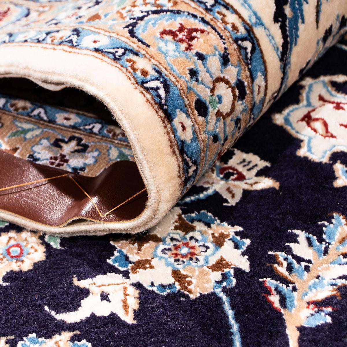 Dywan perski - Nain - Premium - 264 x 177 cm - ciemnoniebieski