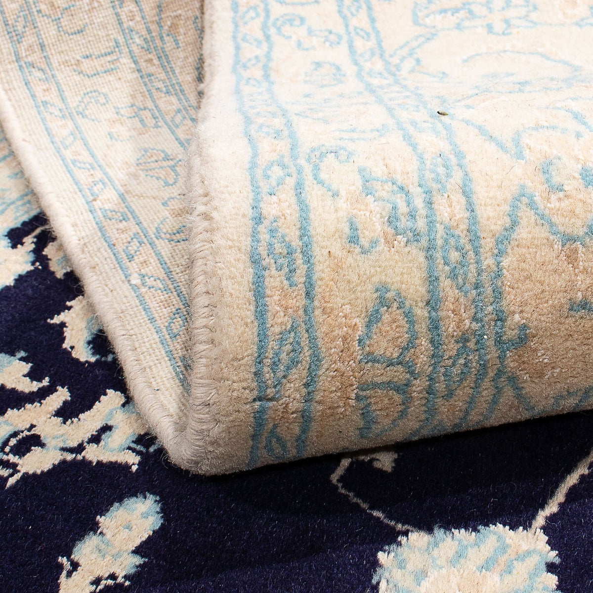 Dywan perski - Nain - 297 x 195 cm - ciemnoniebieski