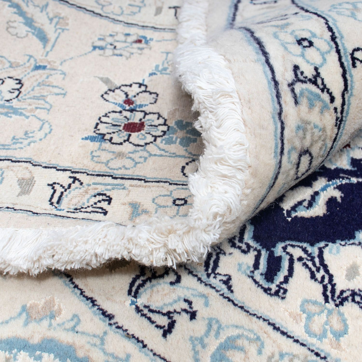 Dywan perski - Nain okrągły  - 290 x 290 cm - ciemnoniebieski