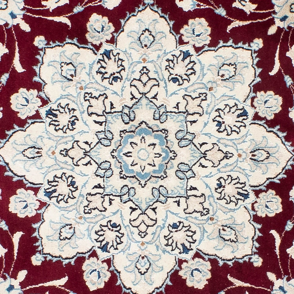 Dywan perski - Nain - Królewski okrągły  - 240 x 240 cm - ciemna czerwień