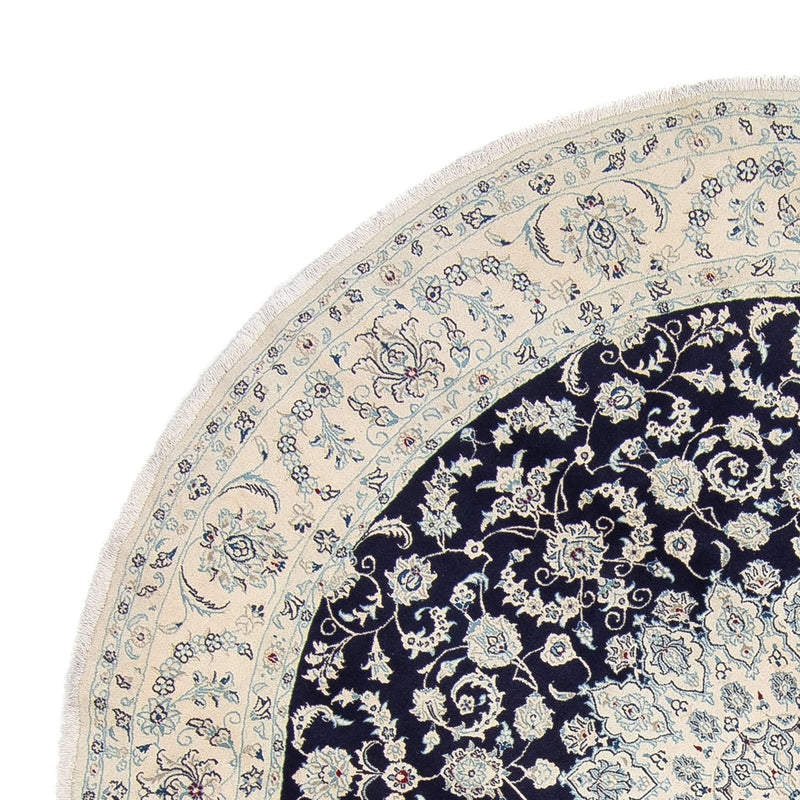 Dywan perski - Nain okrągły  - 300 x 300 cm - ciemnoniebieski