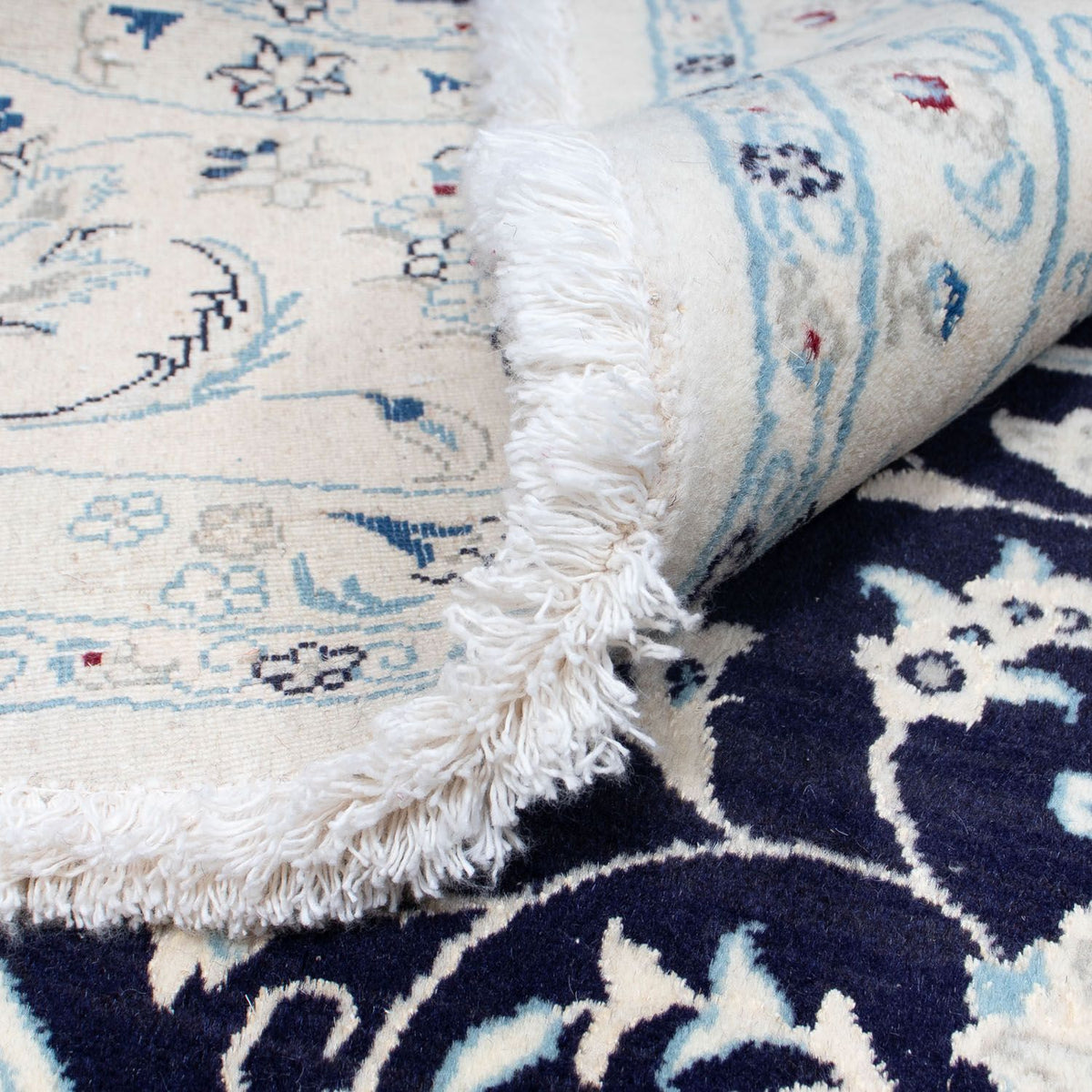 Dywan perski - Nain okrągły  - 300 x 300 cm - ciemnoniebieski