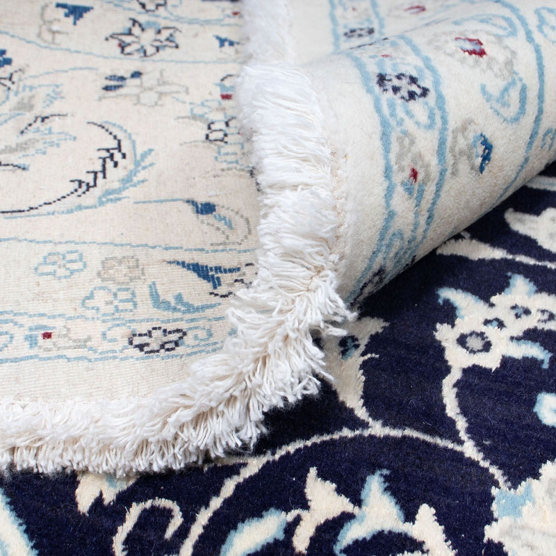 Dywan perski - Nain okrągły  - 300 x 300 cm - ciemnoniebieski