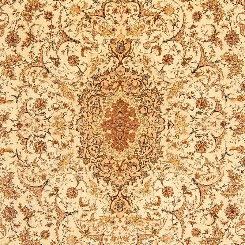 Dywan perski - Tabriz - Królewski - 350 x 251 cm - jasnobrązowy