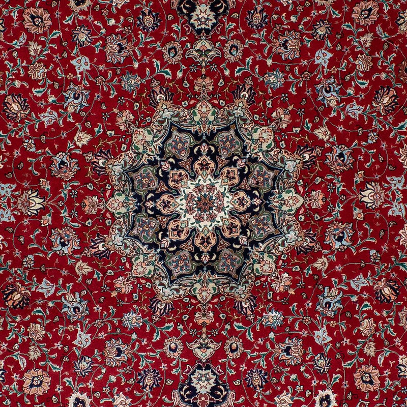 Dywan perski - Tabriz - 214 x 150 cm - ciemna czerwień