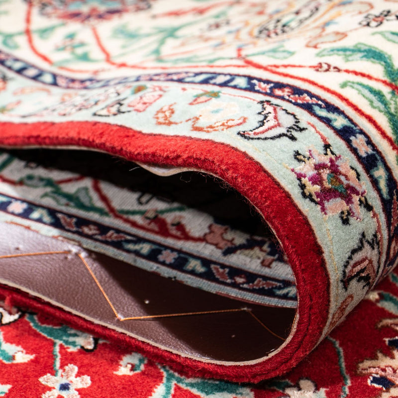 Dywan perski - Tabriz - 214 x 150 cm - ciemna czerwień