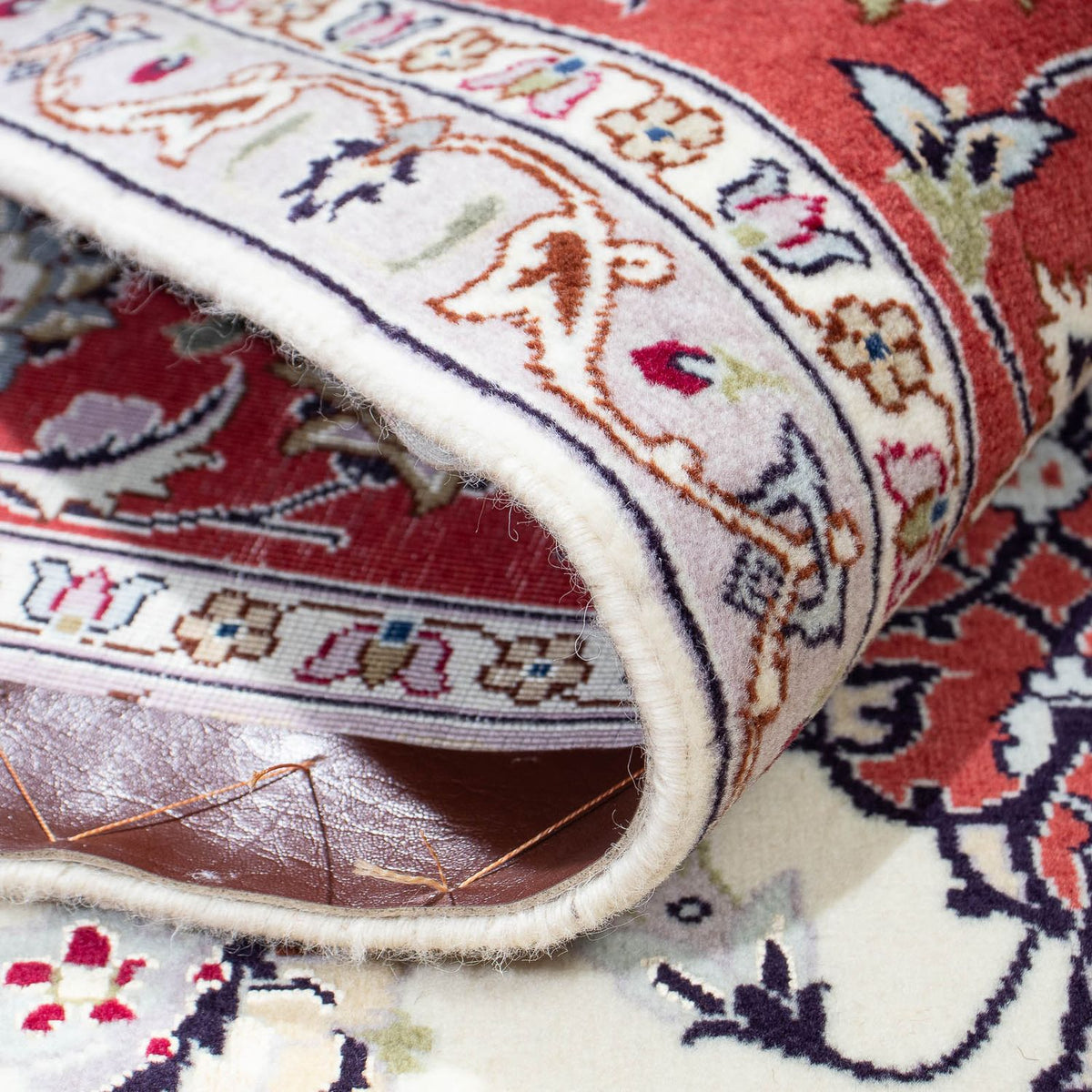 Dywan perski - Tabriz - Królewski - 194 x 154 cm - beżowy