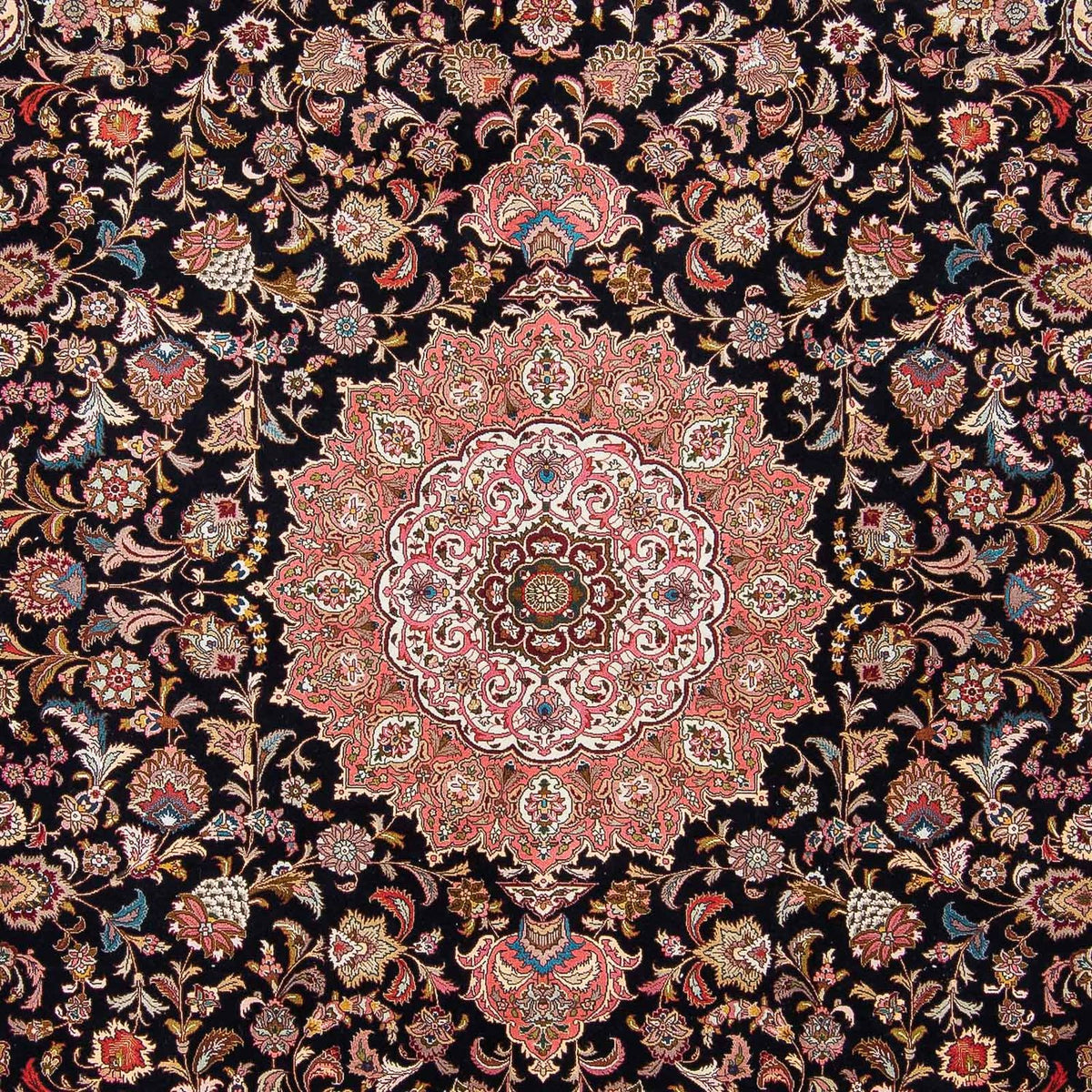 Dywan perski - Tabriz - Królewski - 300 x 255 cm - ciemnoniebieski