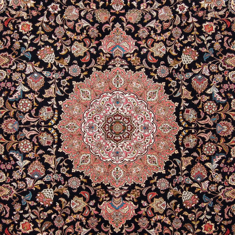 Dywan perski - Tabriz - Królewski - 300 x 255 cm - ciemnoniebieski