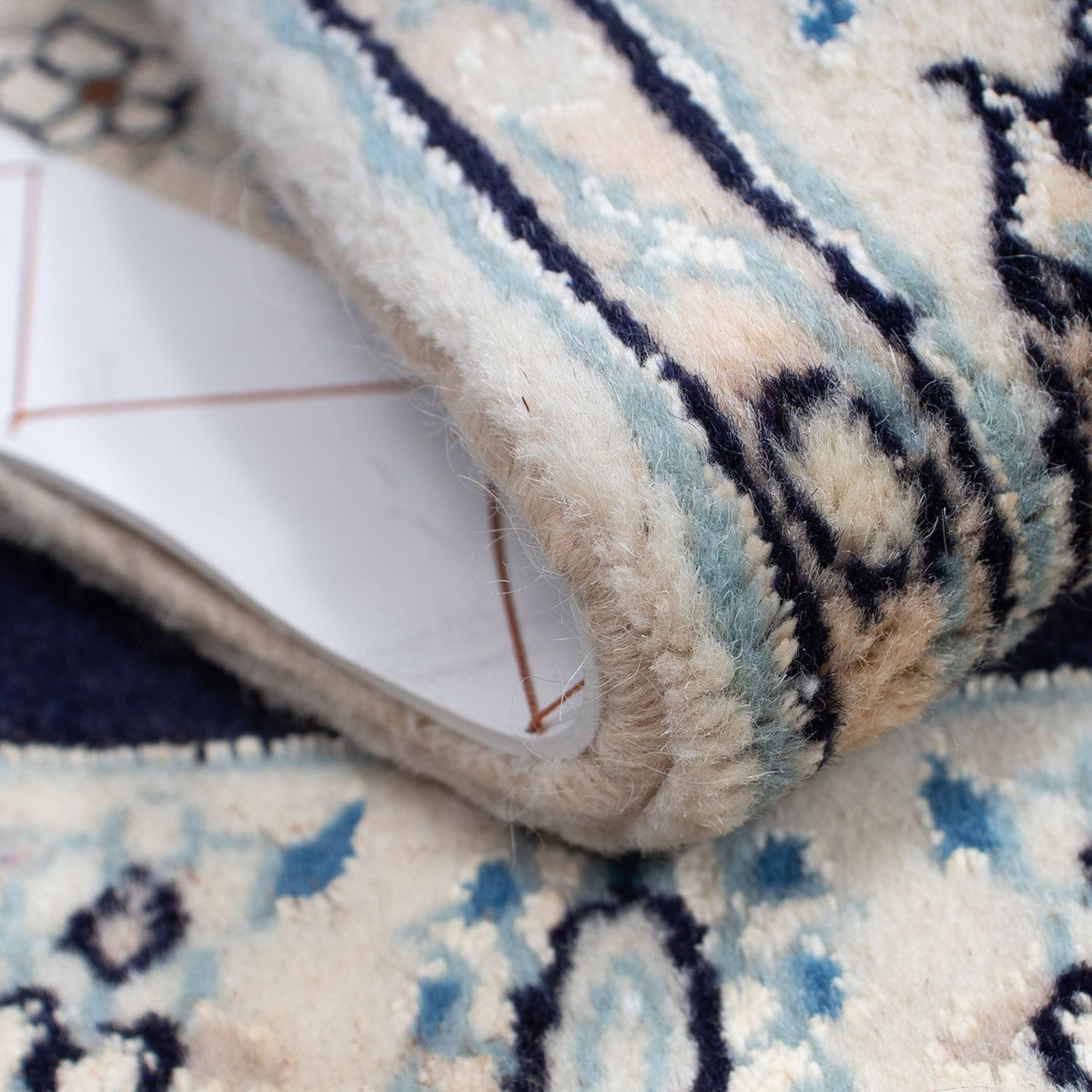 Dywan perski - Nain - Królewski - 94 x 54 cm - ciemnoniebieski