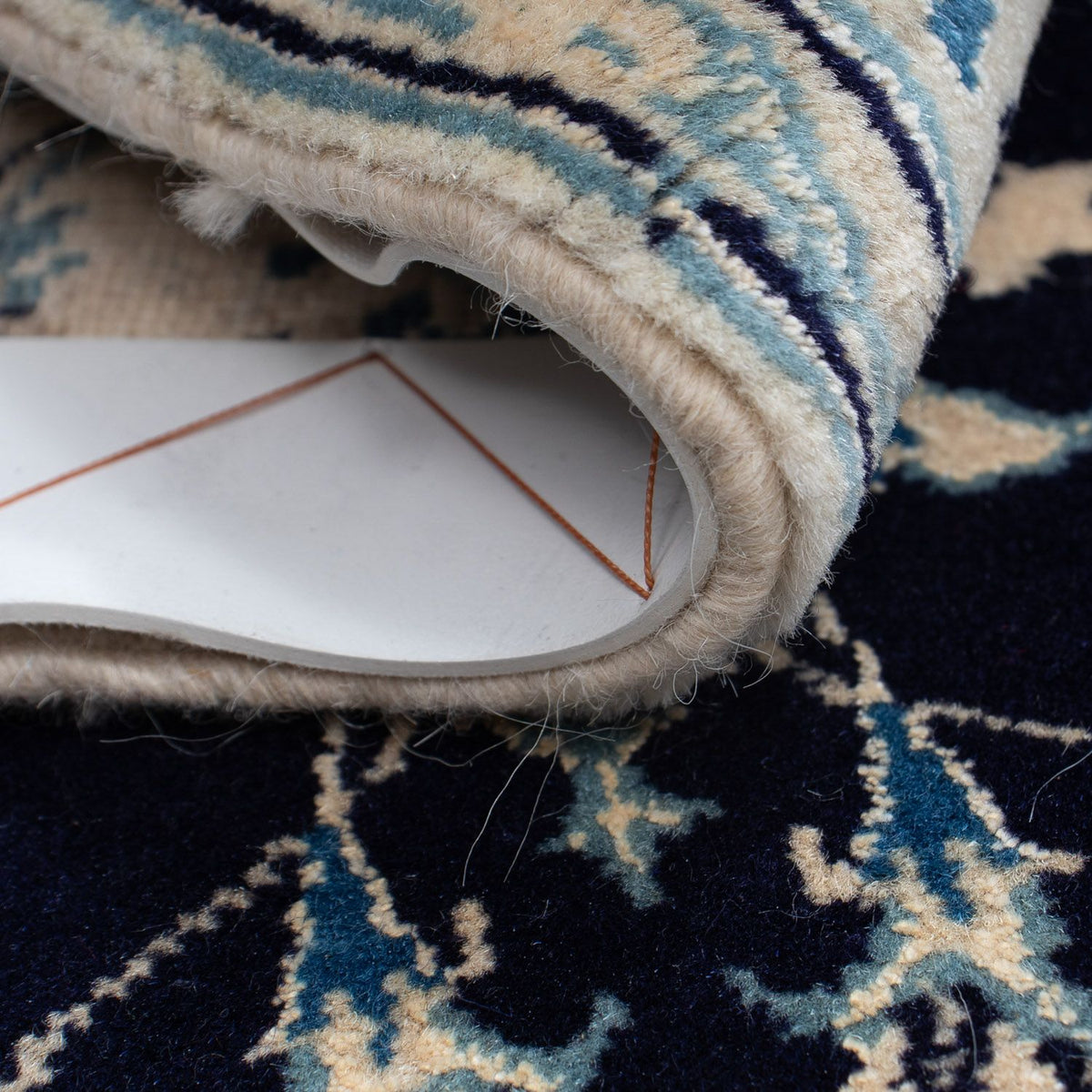 Dywan perski - Nain - Królewski - 84 x 57 cm - ciemnoniebieski