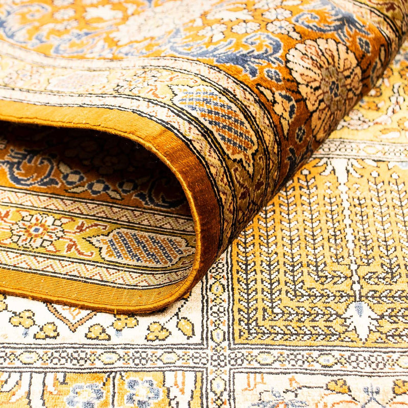 Jedwabny dywan - Ghom Silk - Premium - 200 x 132 cm - wielokolorowy