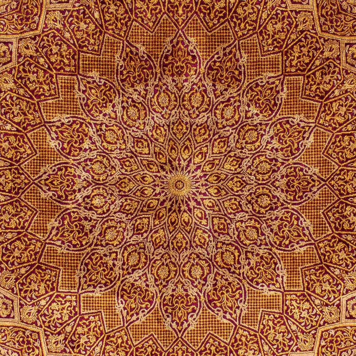 Jedwabny dywan - Ghom Silk - Premium - 216 x 132 cm - ciemnoniebieski