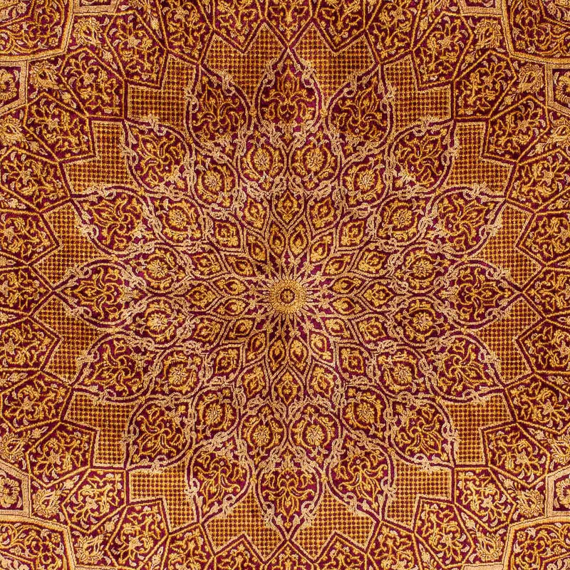 Jedwabny dywan - Ghom Silk - Premium - 216 x 132 cm - ciemnoniebieski