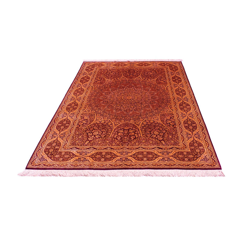 Jedwabny dywan - Ghom Silk - Premium - 216 x 132 cm - ciemnoniebieski