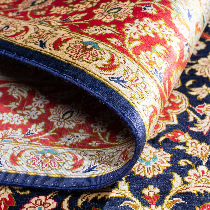 Dywan perski - Ghom - 153 x 100 cm - ciemnoniebieski