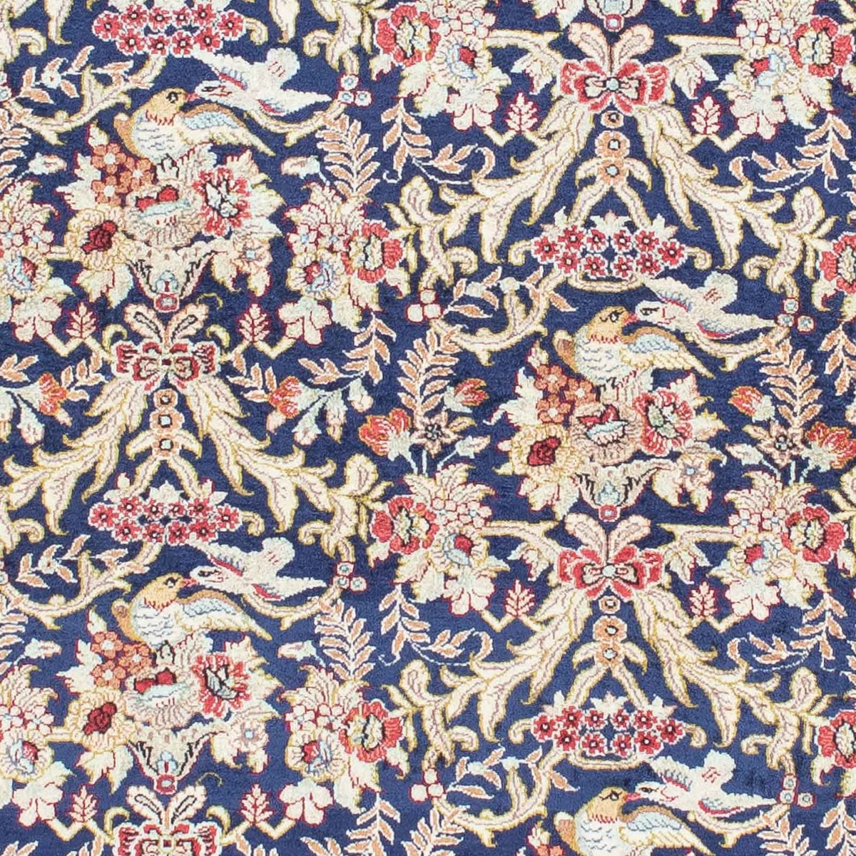 Dywan perski - Ghom - 154 x 103 cm - ciemnoniebieski