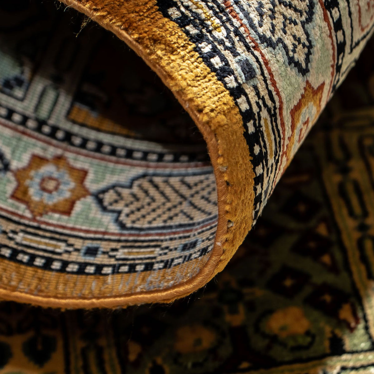 Dywan perski - Ghom - 76 x 50 cm - wielokolorowy