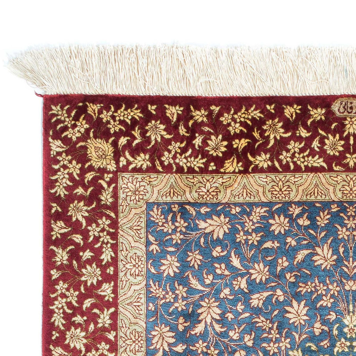 Dywan perski - Ghom - 123 x 78 cm - jasnoniebieski