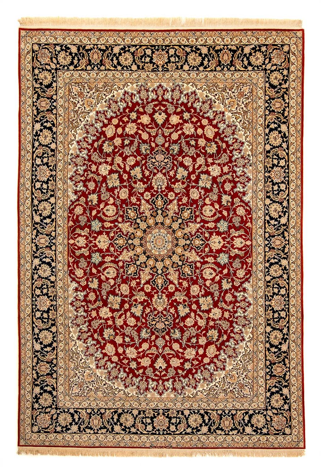 Dywan perski - Isfahan - Premium - 357 x 249 cm - ciemna czerwień