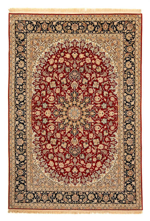 Dywan perski - Isfahan - Premium - 357 x 249 cm - ciemna czerwień