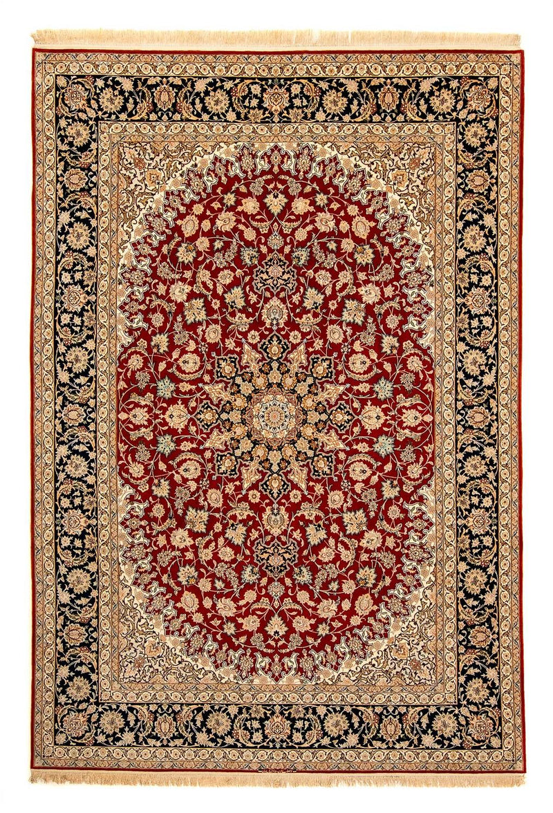 Dywan perski - Isfahan - Premium - 357 x 249 cm - ciemna czerwień