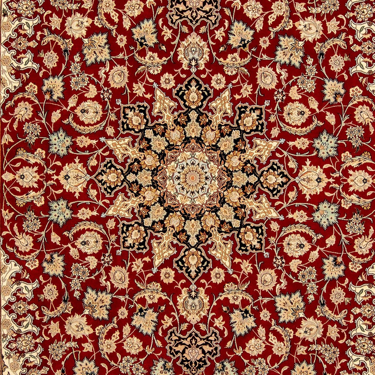 Dywan perski - Isfahan - Premium - 357 x 249 cm - ciemna czerwień