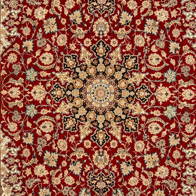 Dywan perski - Isfahan - Premium - 357 x 249 cm - ciemna czerwień