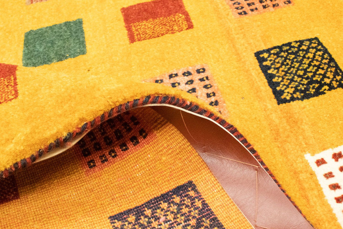 Dywan Gabbeh - Loribaft Perski - 181 x 130 cm - złoto