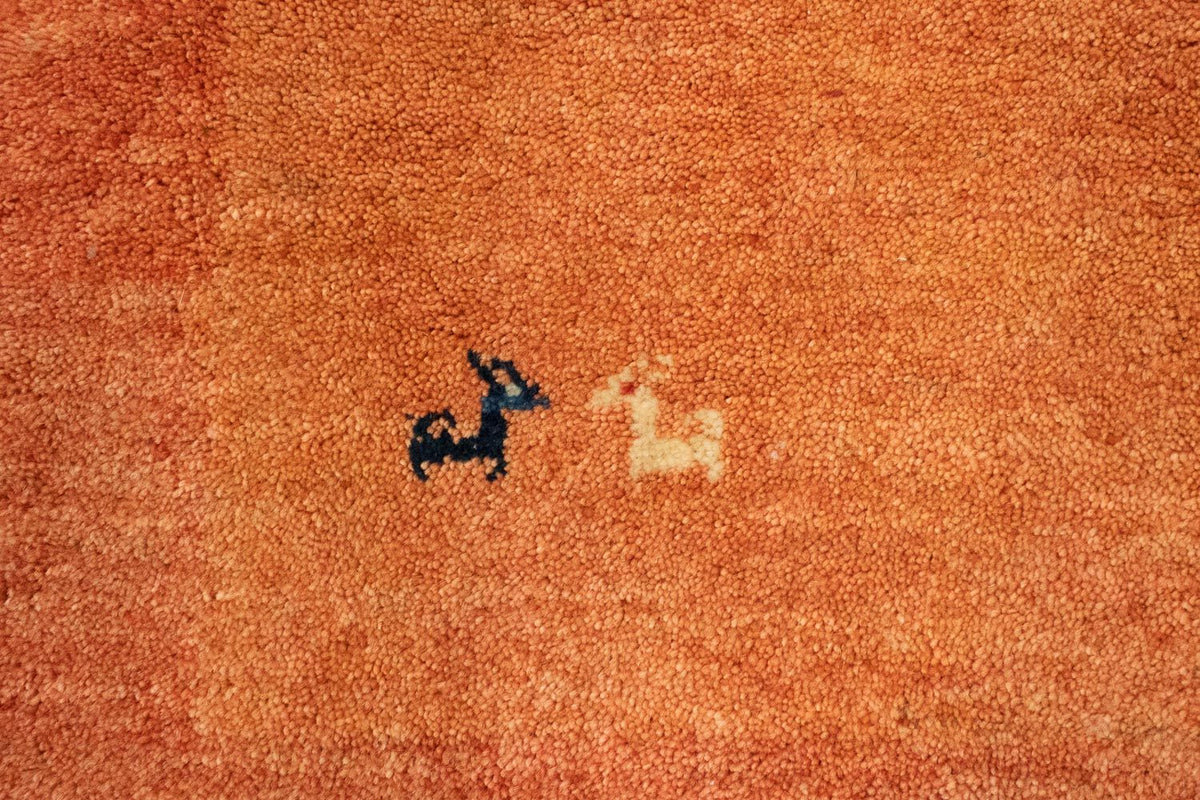 Biegacz Dywan Gabbeh - perski - 294 x 101 cm - rdza