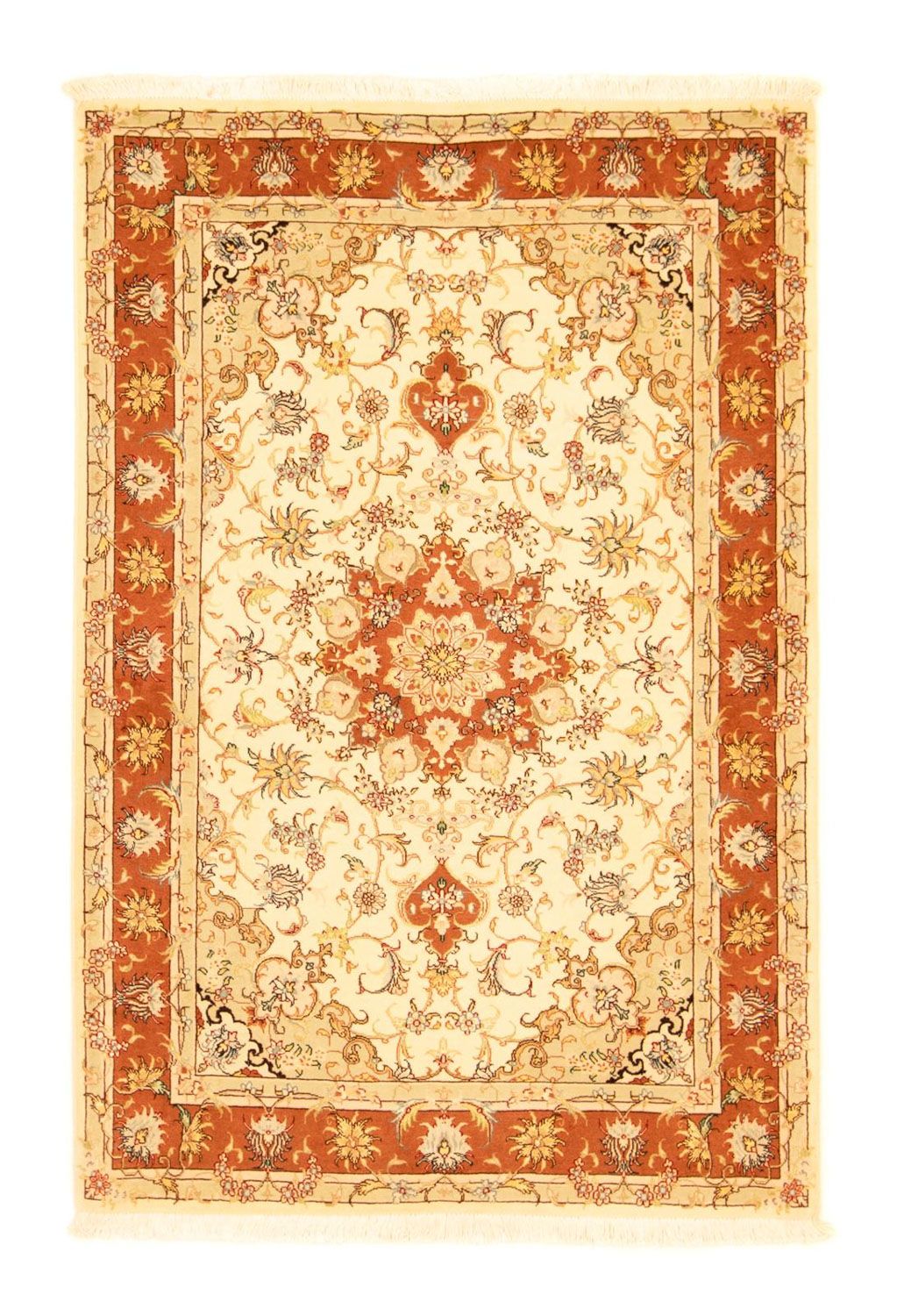 Dywan perski - Tabriz - Królewski - 155 x 102 cm - beżowy