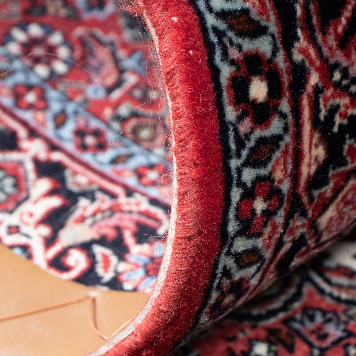 Biegacz Dywan perski - Bijar - 206 x 75 cm - jasna czerwień