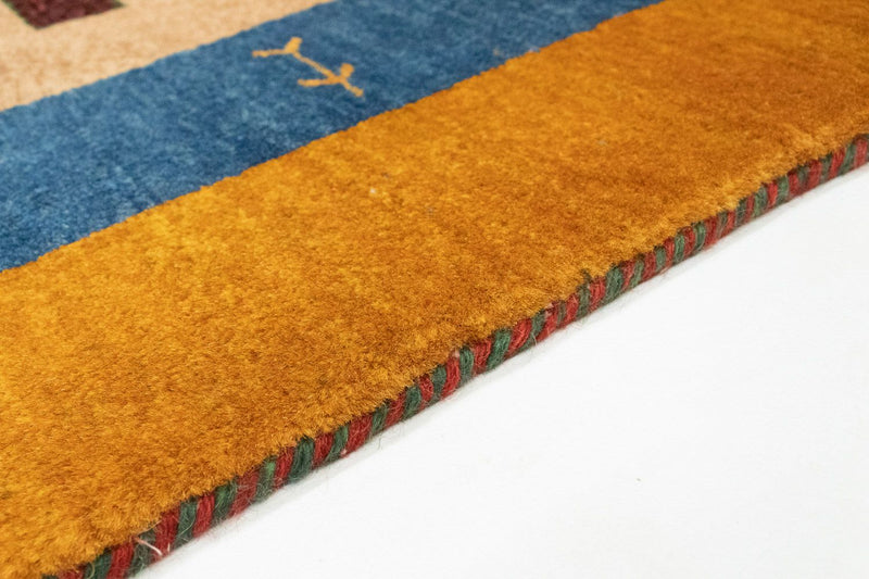 Dywan Gabbeh - Loribaft Perski - 150 x 104 cm - złoto