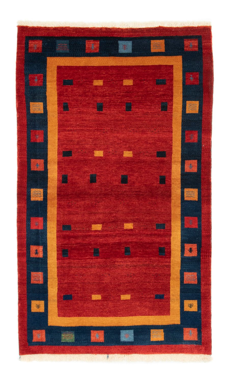 Biegacz Dywan Gabbeh - Loribaft Perski - 175 x 102 cm - czerwony