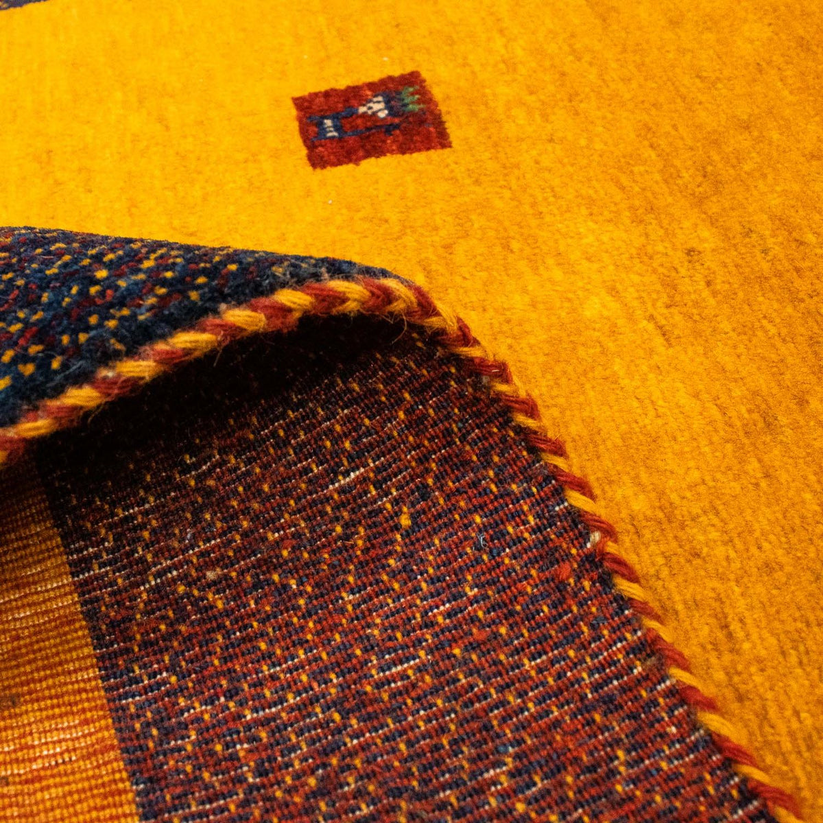 Dywan Gabbeh - Loribaft Perski - 150 x 107 cm - złoto