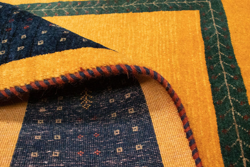 Dywan Gabbeh - Loribaft Perski - 148 x 100 cm - złoto