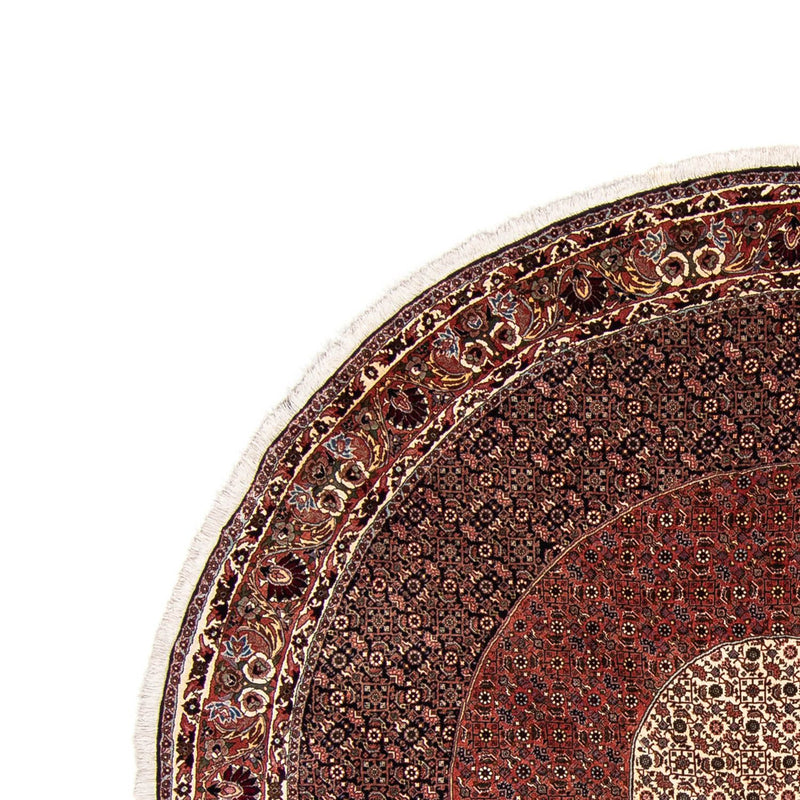 Dywan perski - Bijar okrągły  - 260 x 260 cm - ciemna czerwień